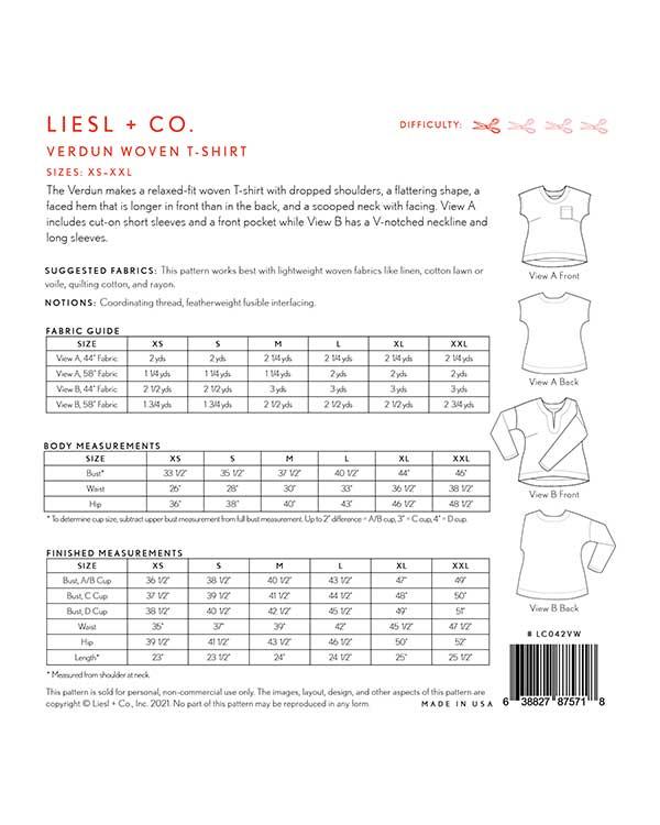 Verdun Woven T-Shirt - Sewing Pattern