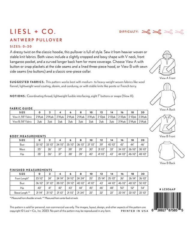 Antwerp Pullover - Sewing Pattern