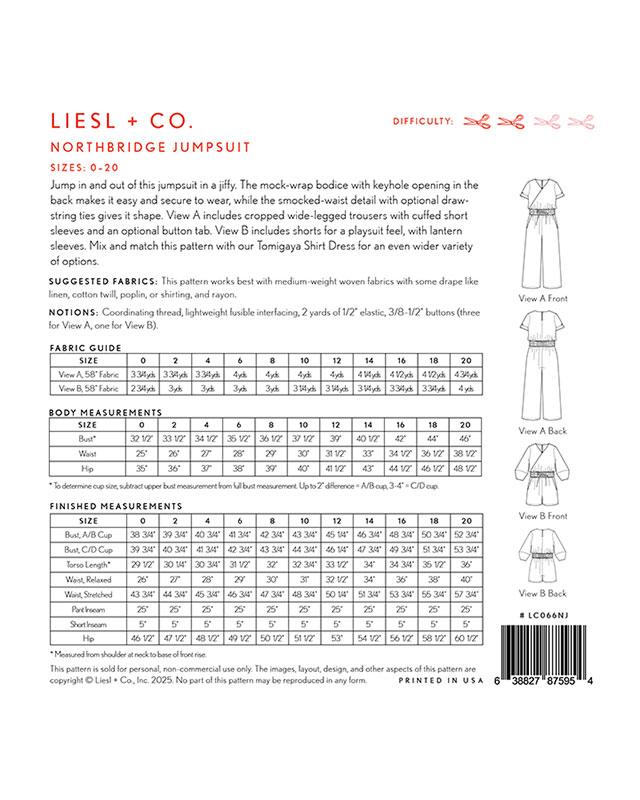 North Bridge Jumpsuit - Sewing Pattern
