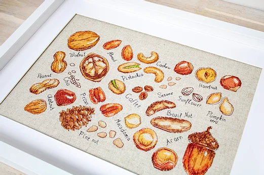Nuts and Seeds - Cross Stitch Kit