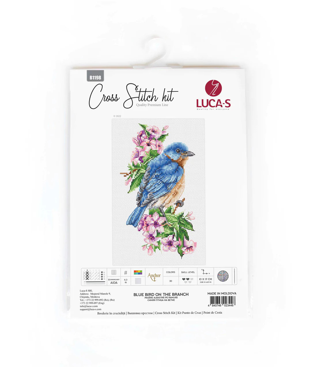 Blue Bird on Branch - Cross Stitch Kit