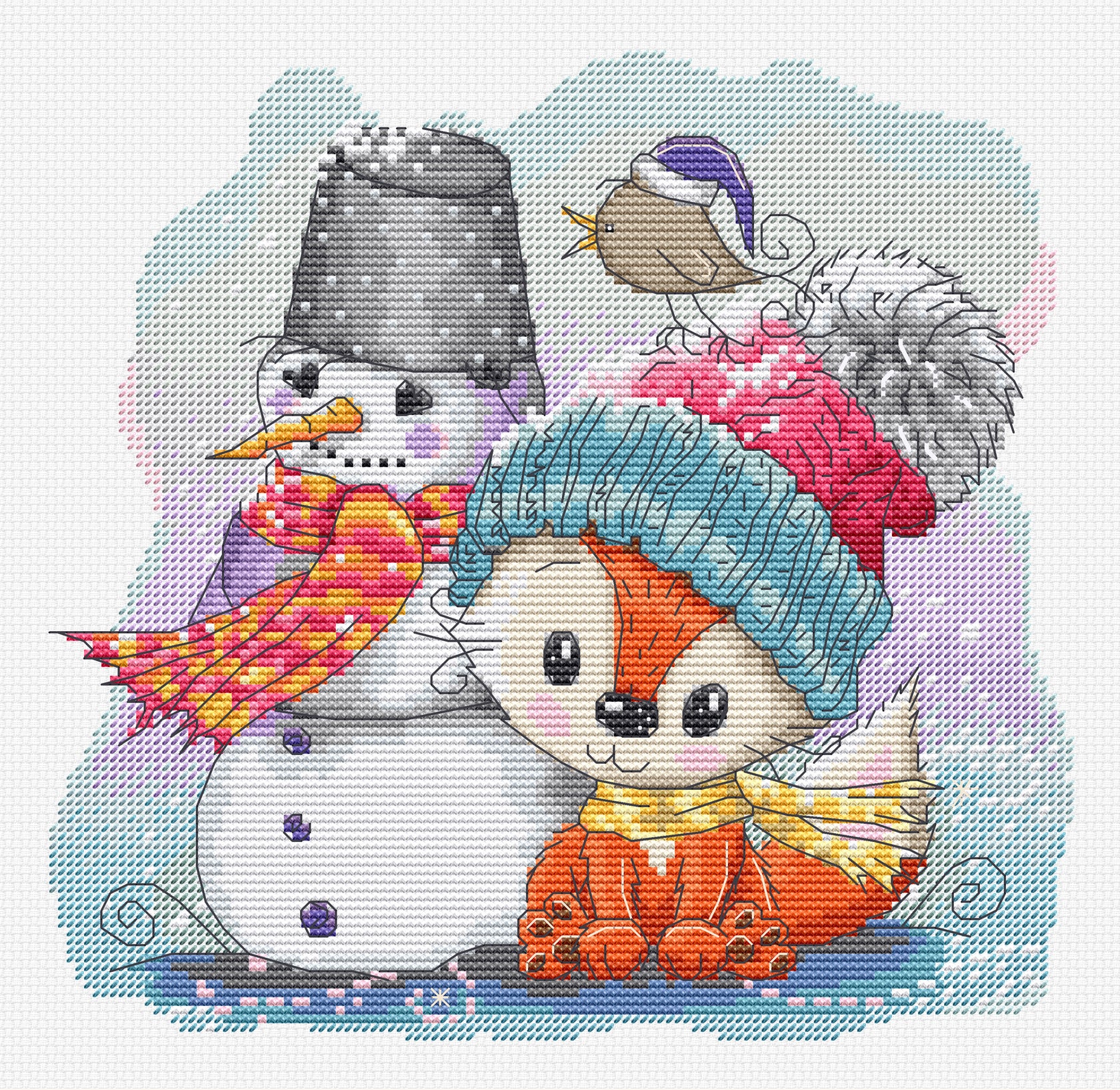 The Fox & Friends - Cross Stitch Kit 
