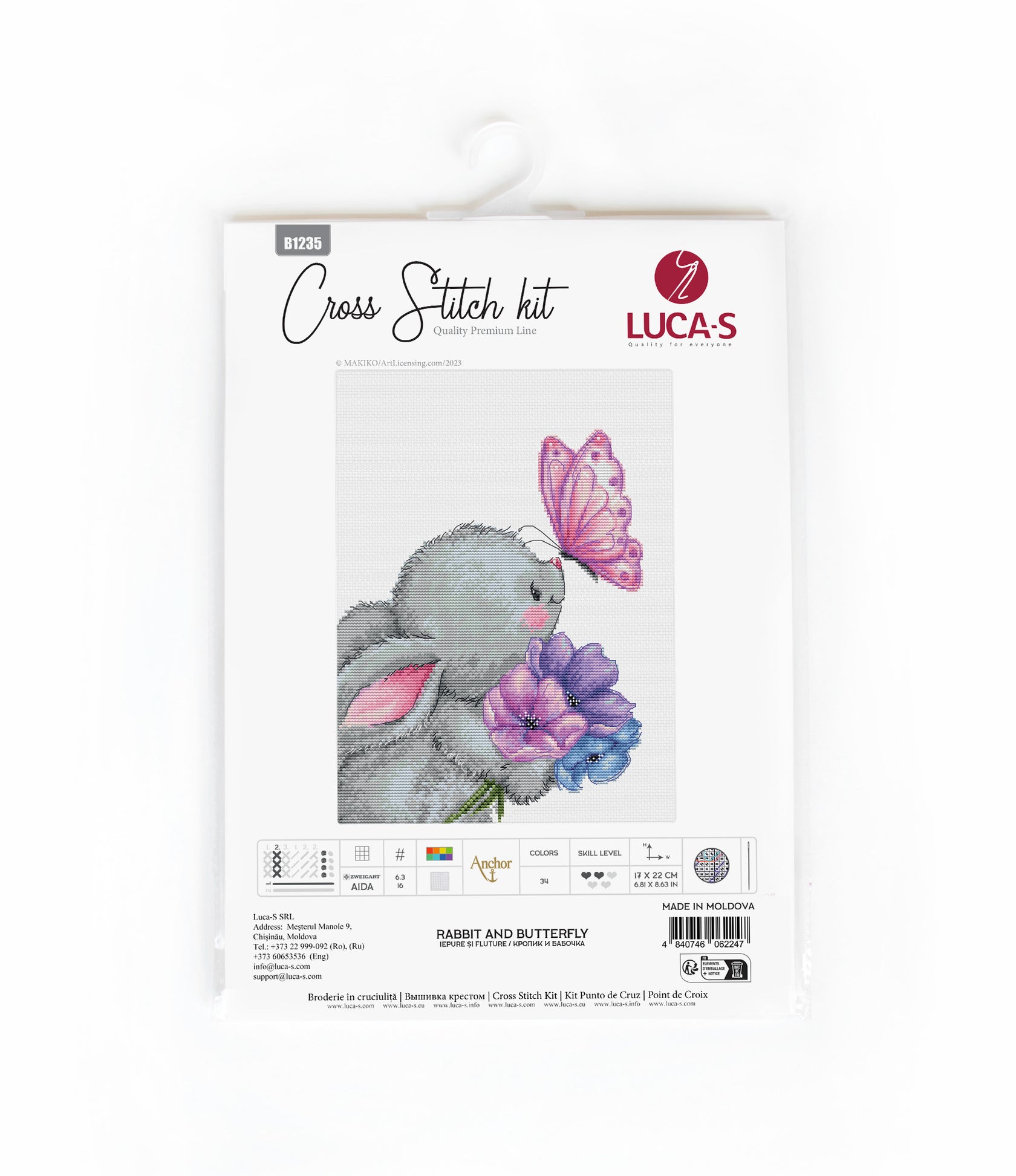 Rabbit And Butterfly - Cross Stitch Kit