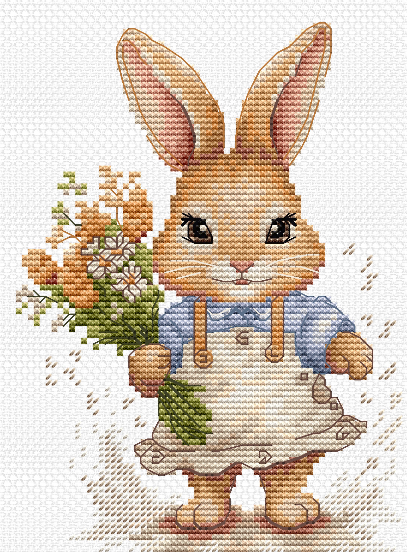 Luca-S The Happy Bunny - Cross Stitch Kit - 123Stitch