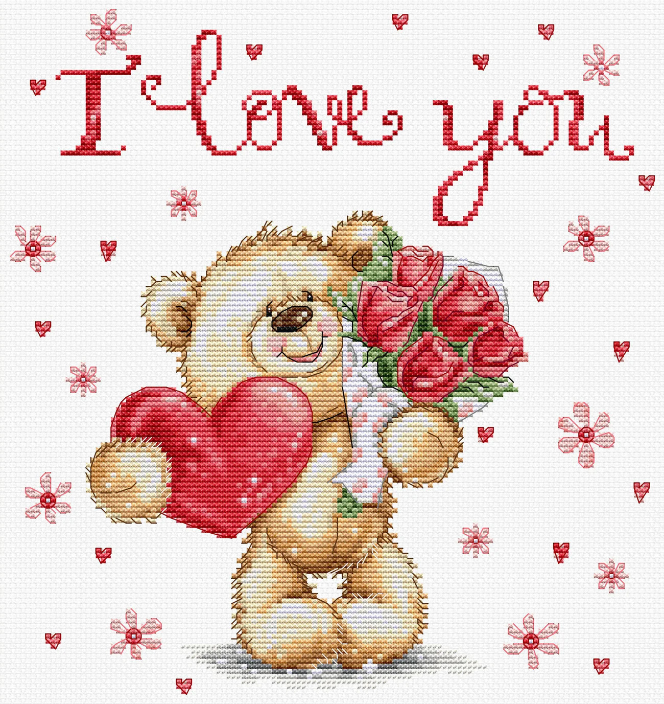 I Love You - Valentines Cross Stitch Kit  