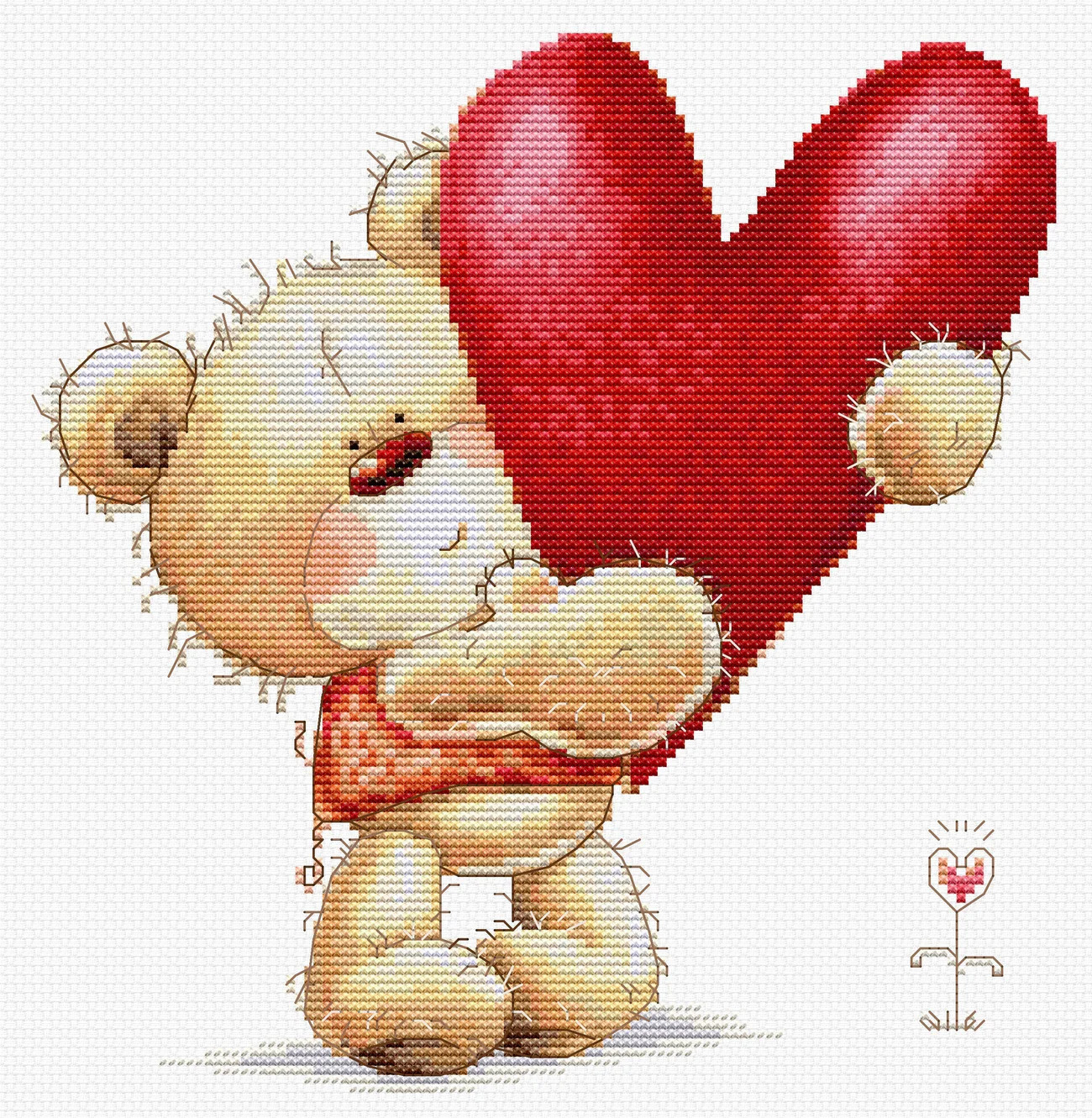 Big Heart - Valentine Cross Stitch Kit