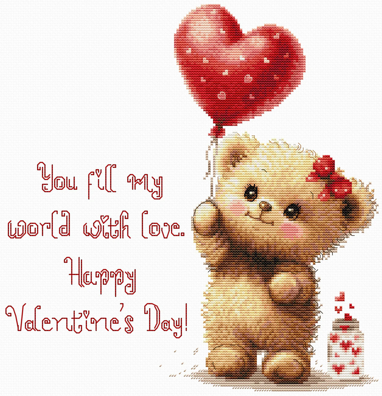 My Heart - Valentine Cross Stitch Kit
