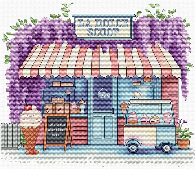Ice Cream Scoop - Cross Stitch Kit