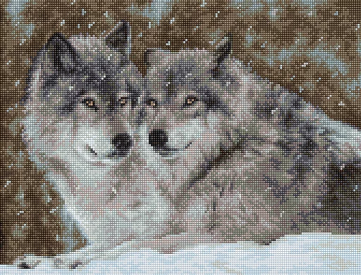 Two Wolves - Cross Stitch Kit