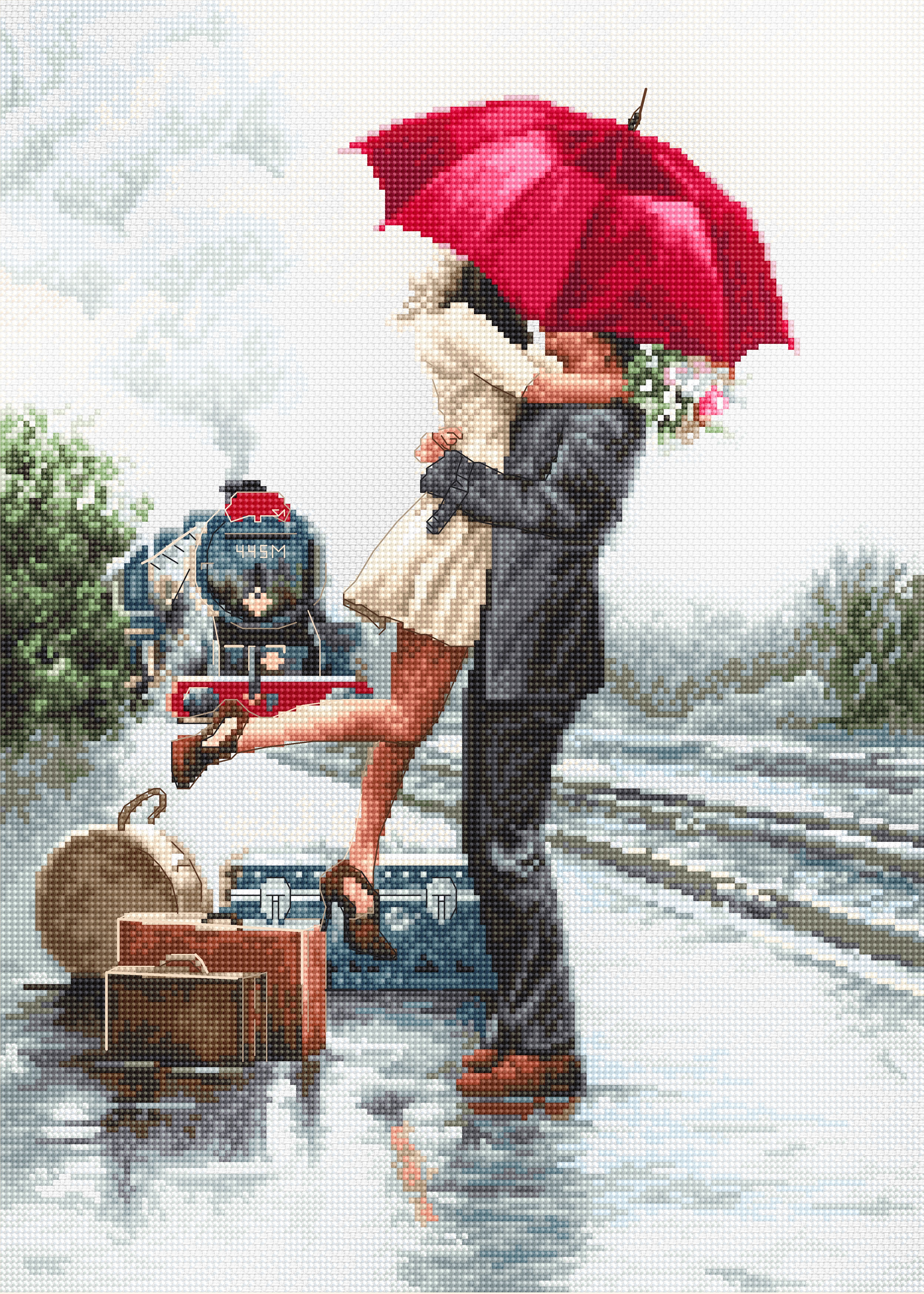 Reunion at the Train Station - Cross Stitch Kit