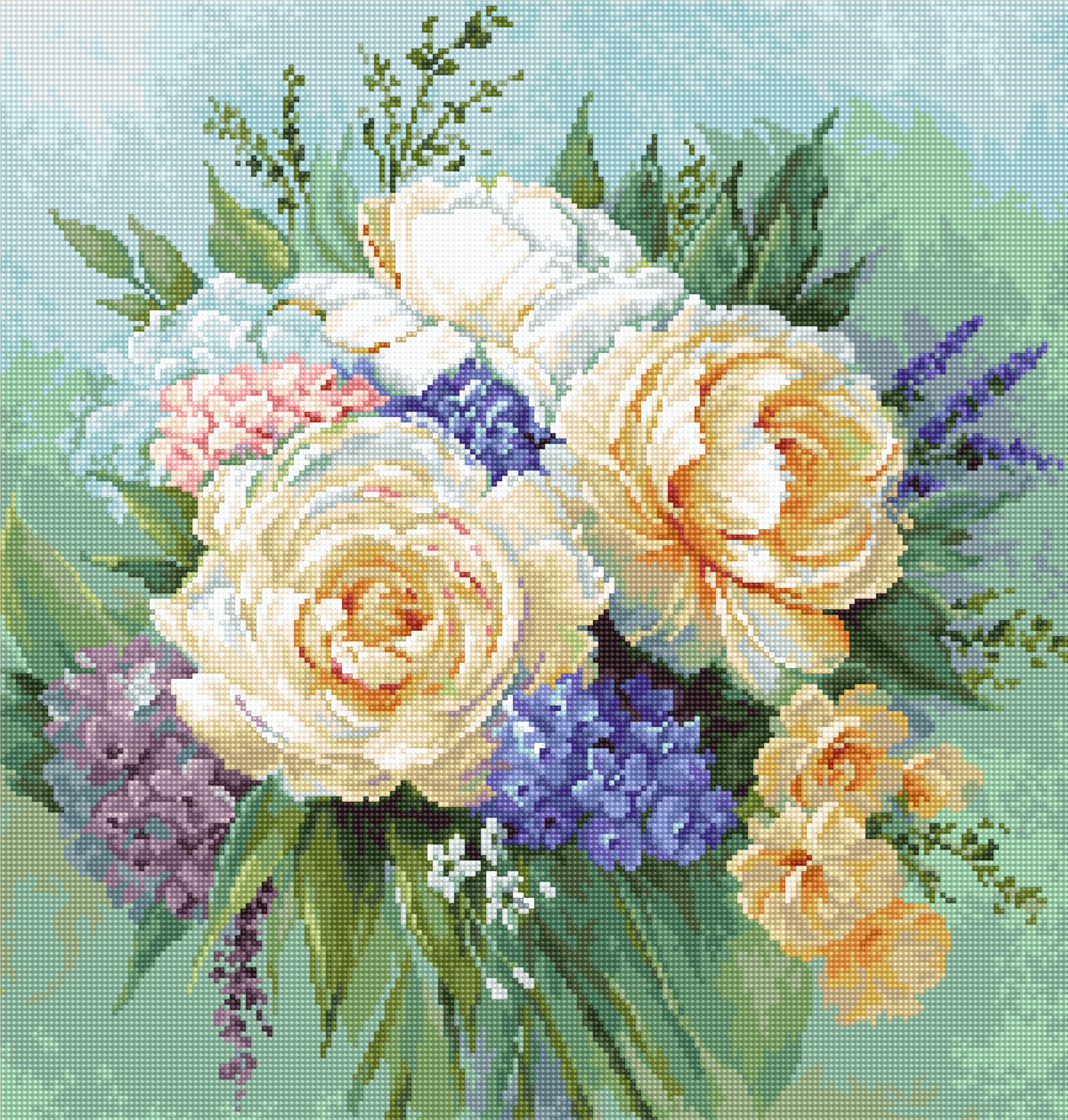 Floral Bouquet - Cross Stitch Kit