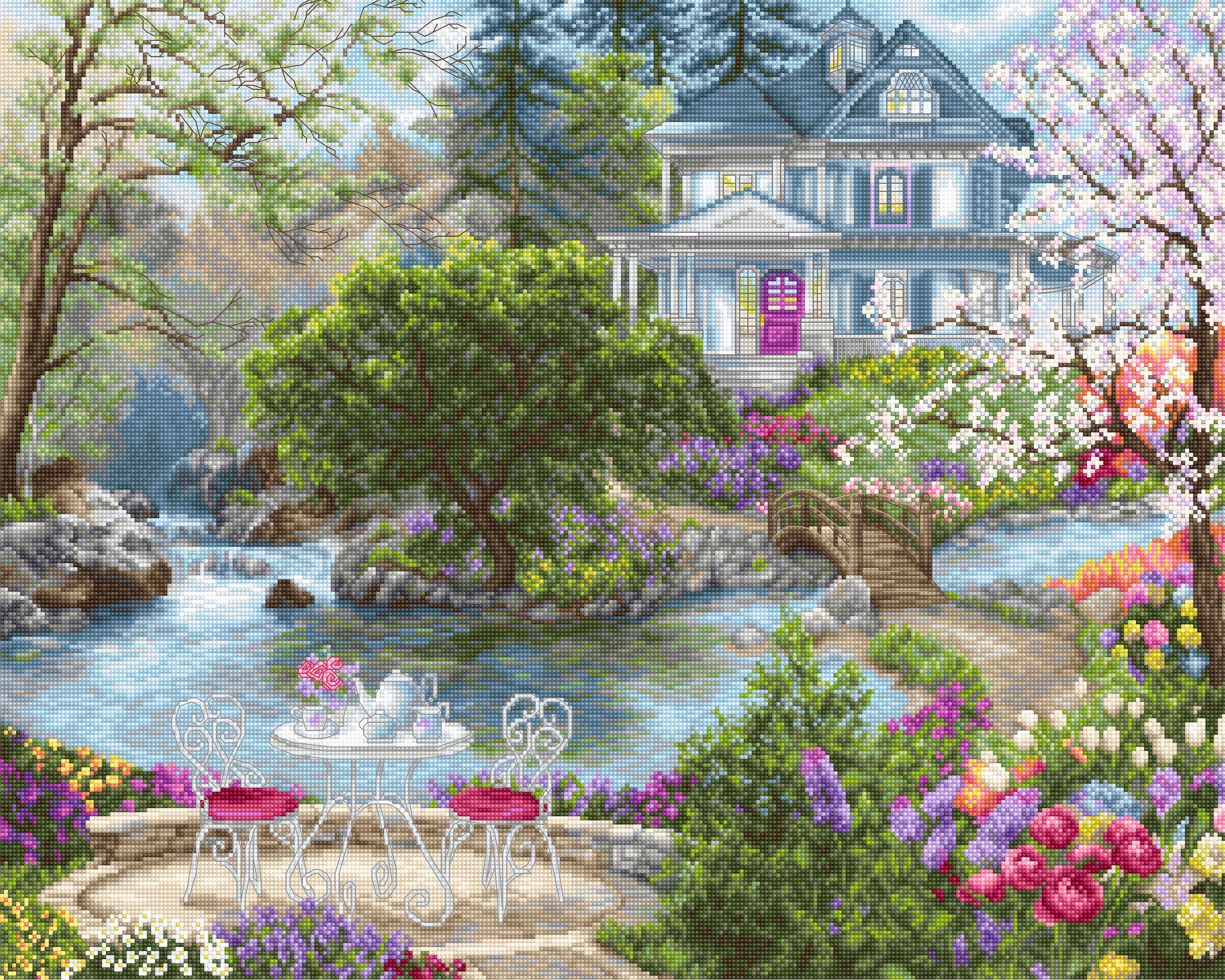 Waterside Tea - Cross Stitch Kit
