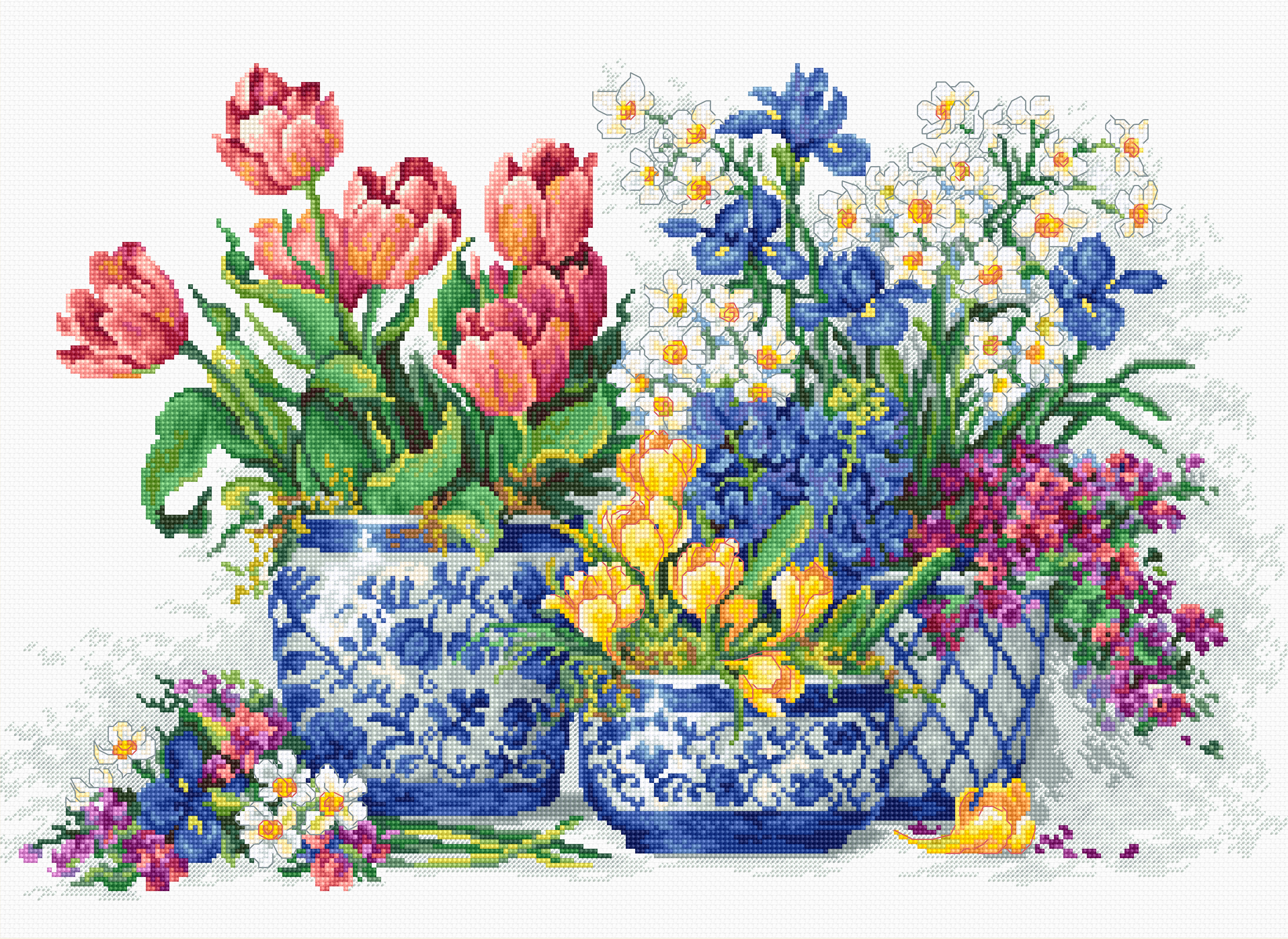 Spring flowers - Cross Stitch Kit