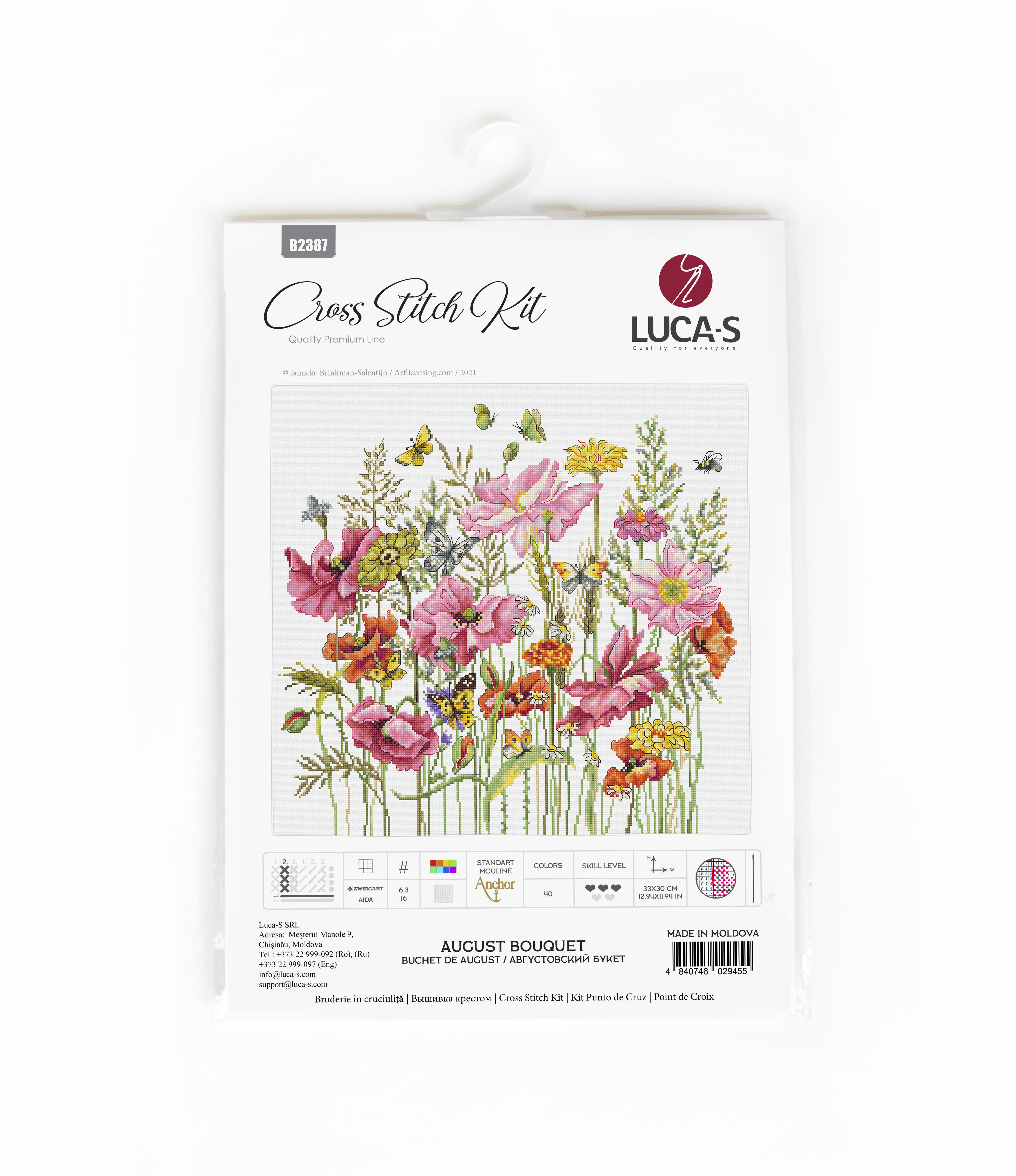 August Bouquet - Cross Stitch Kit