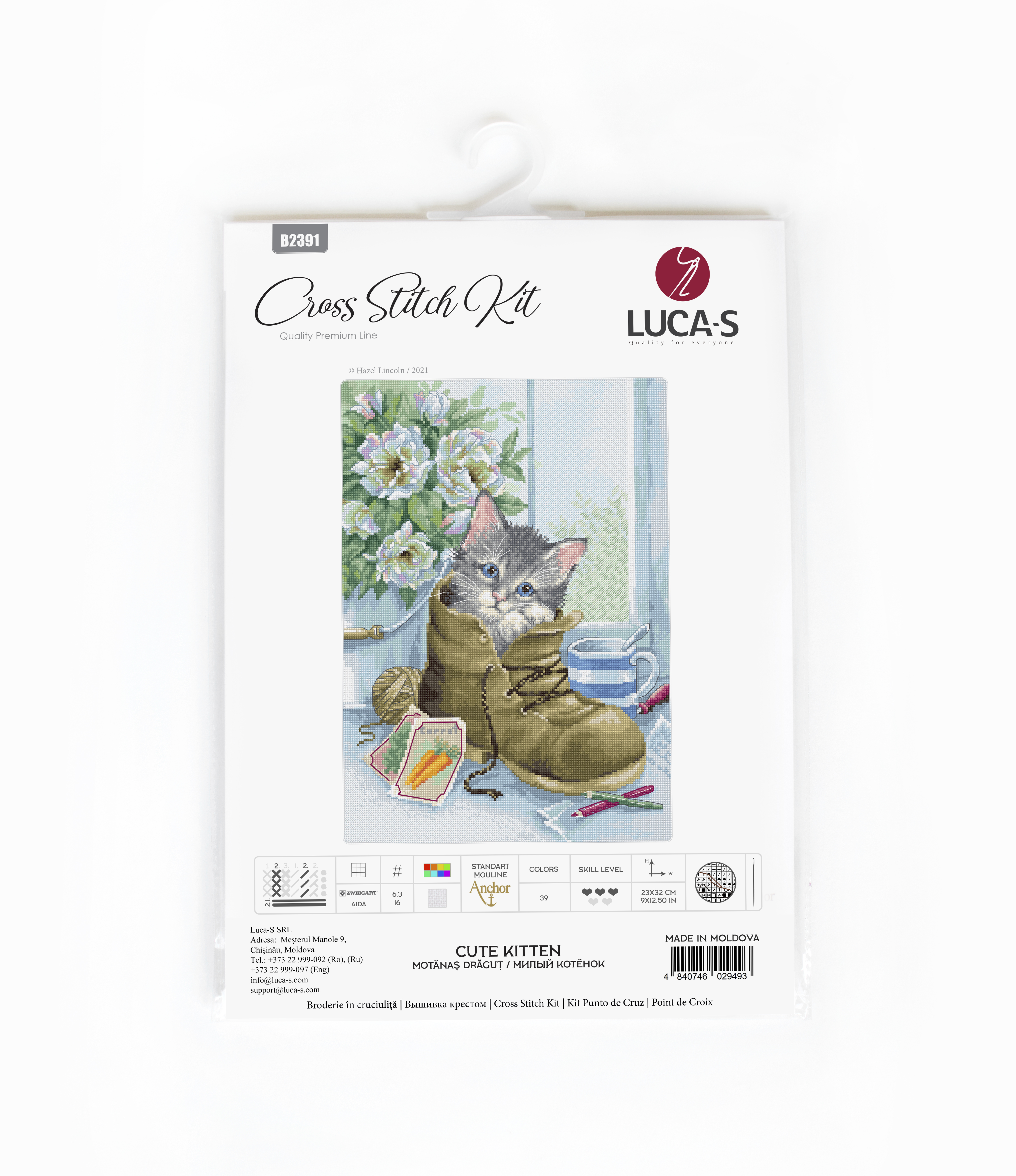 Cute Kitten - Luca-S - Cross Stitch Kit