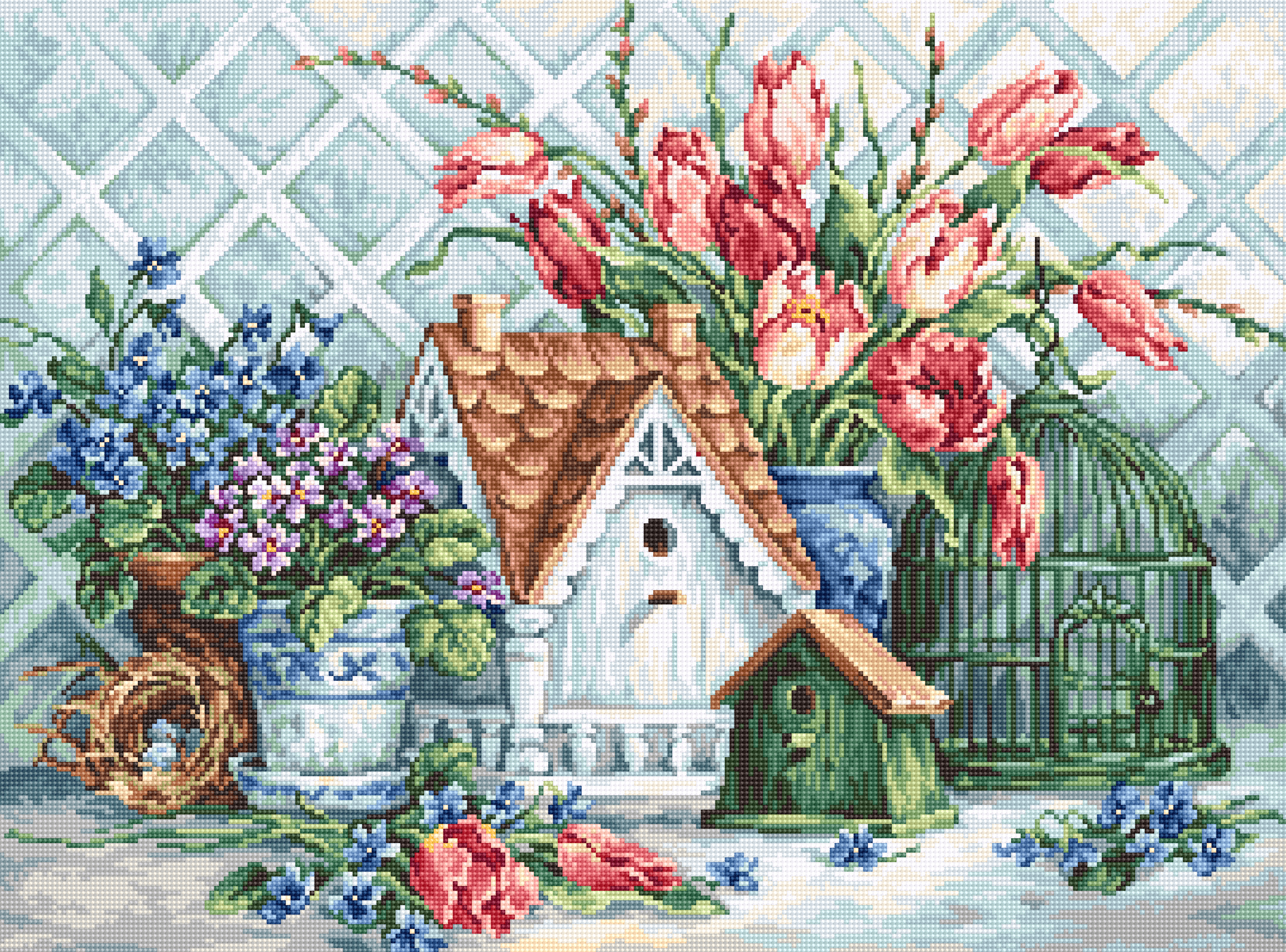 Quaint Little Neighborhood - Cross Stitch Kit