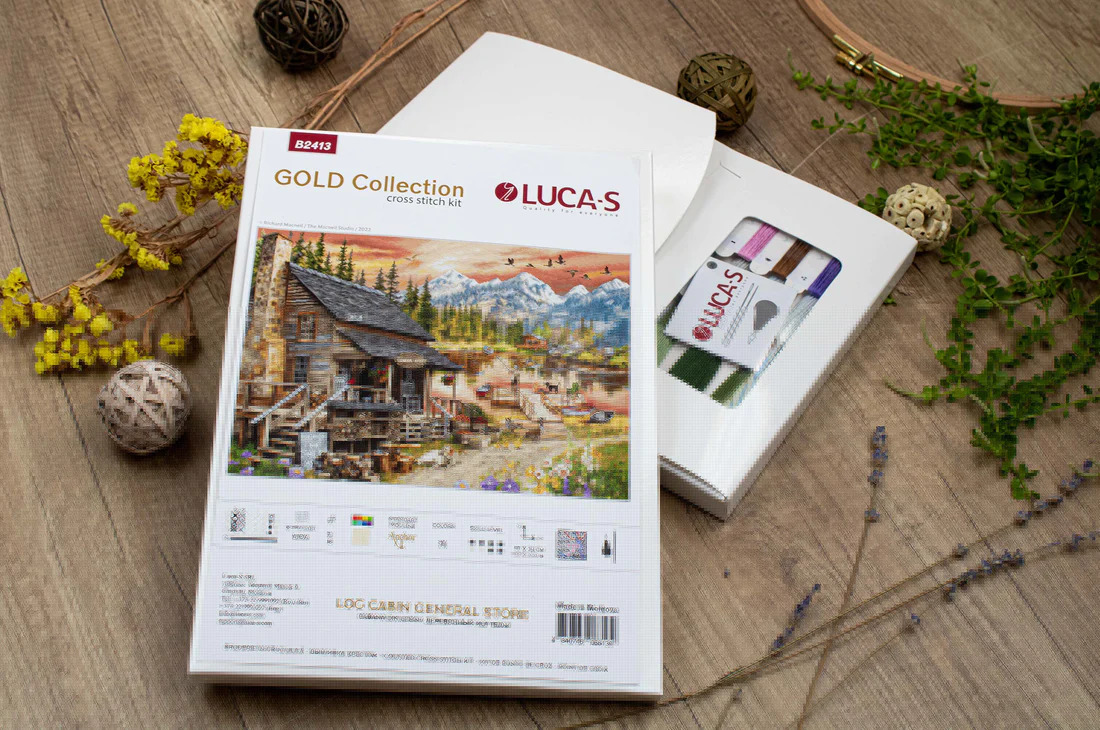 Log Cabin General Store - Gold Cross Stitch Kit