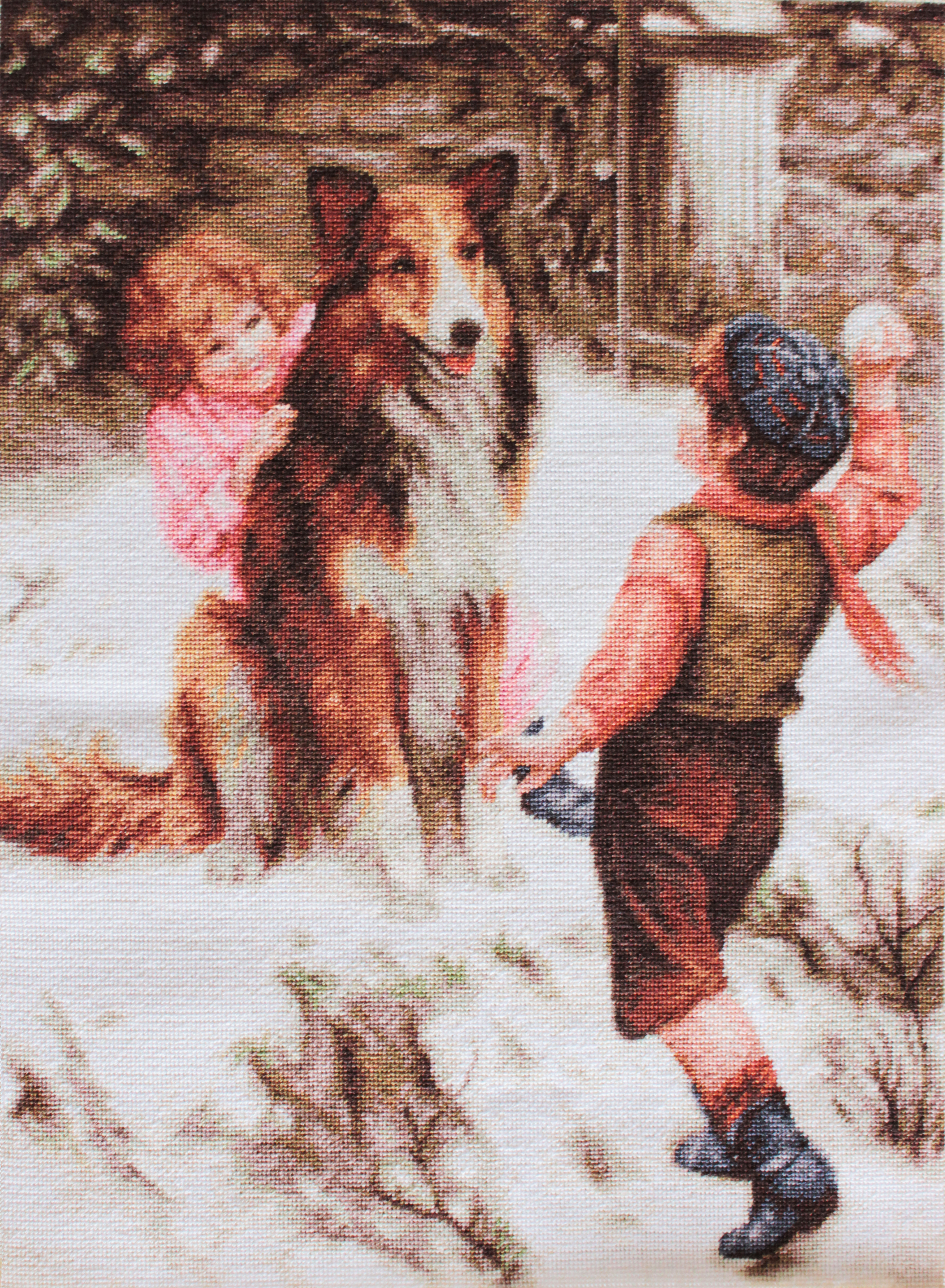 Snowball Fight - Cross Stitch Kit