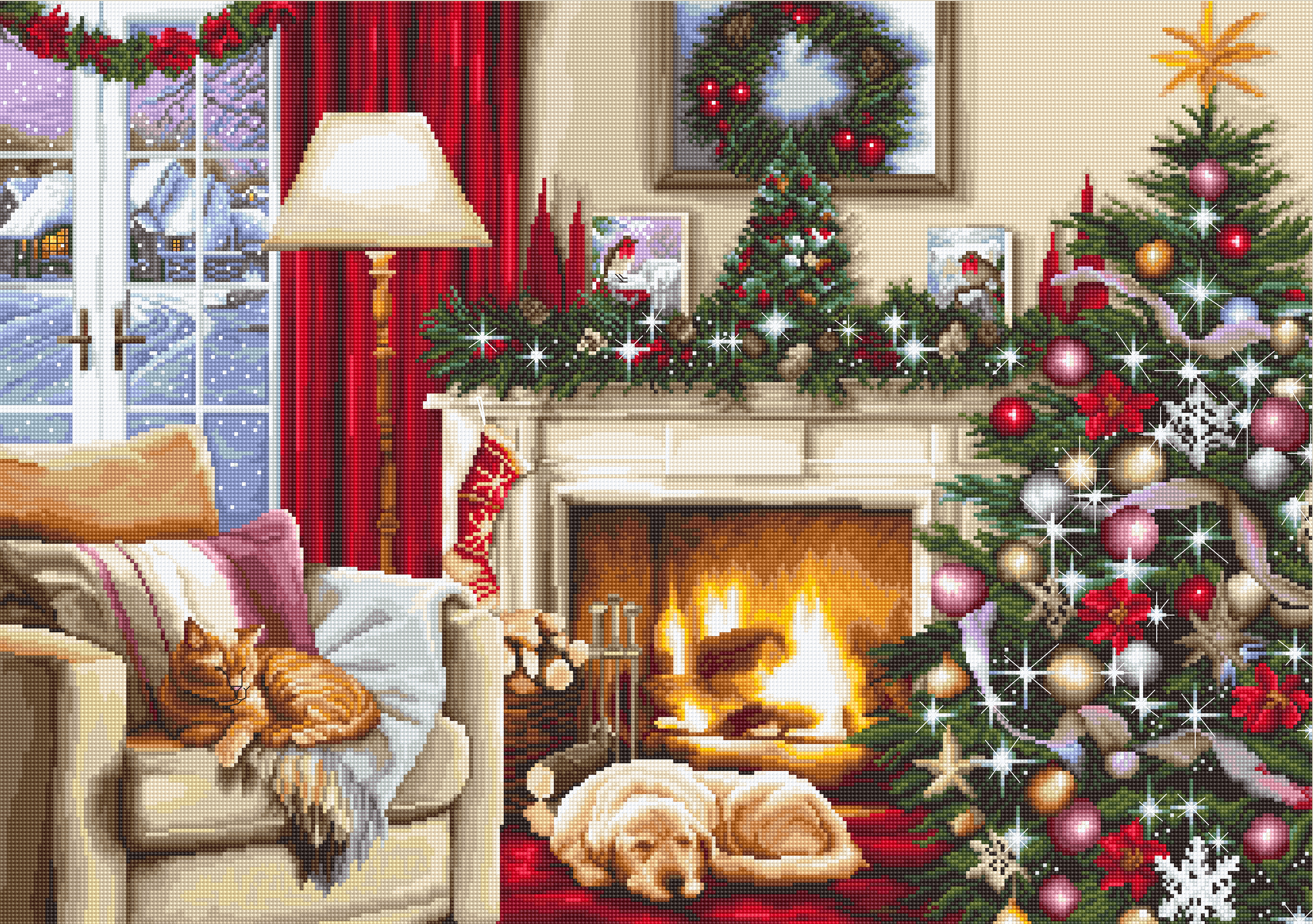 Christmas Interior - Cross Stitch Kit