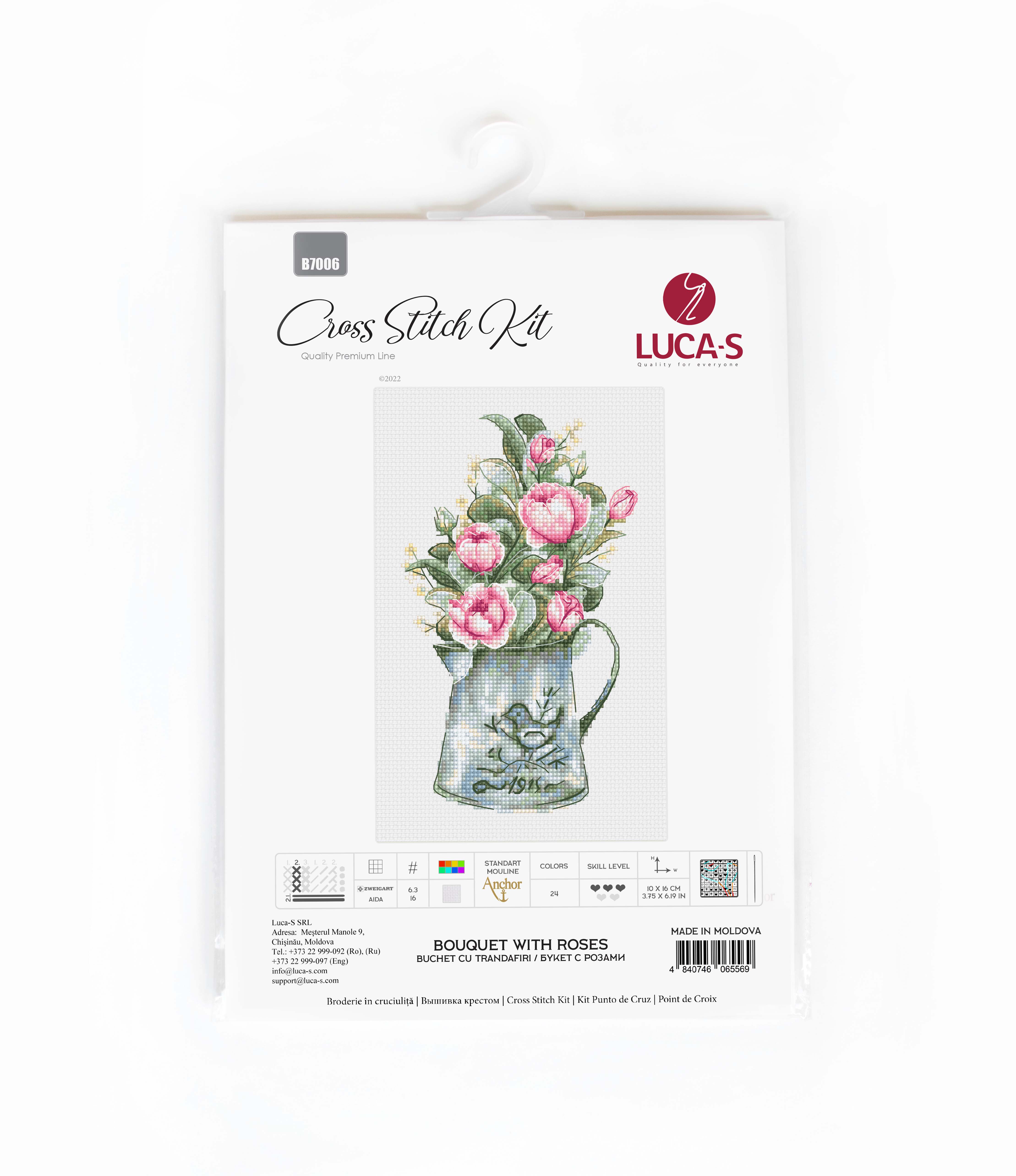 Bouquet With Roses - Cross Stitch Kit