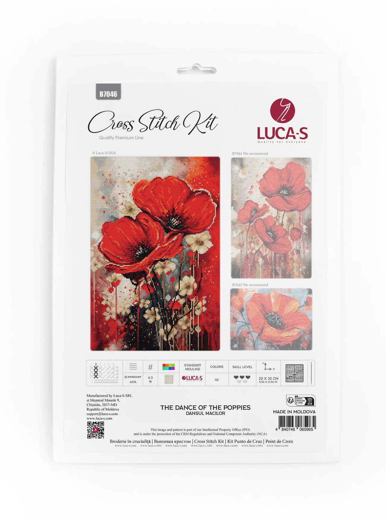 The Dance of the Poppies - Cross Stitch Kit 