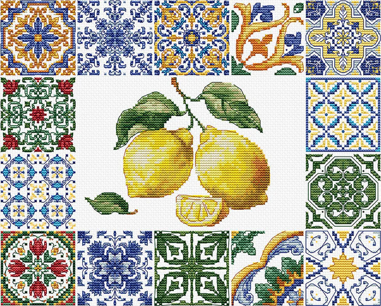 Lemon Essence of the Mediterranean - Cross Stitch Kit