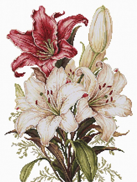 The Scent of Lilies - Cross Stitch Kit 