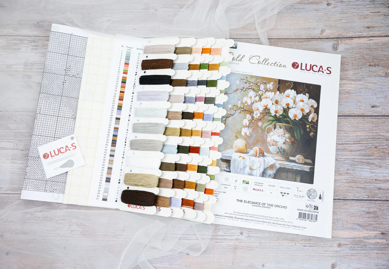 The Elegance of the Orchid - Cross Stitch Kit