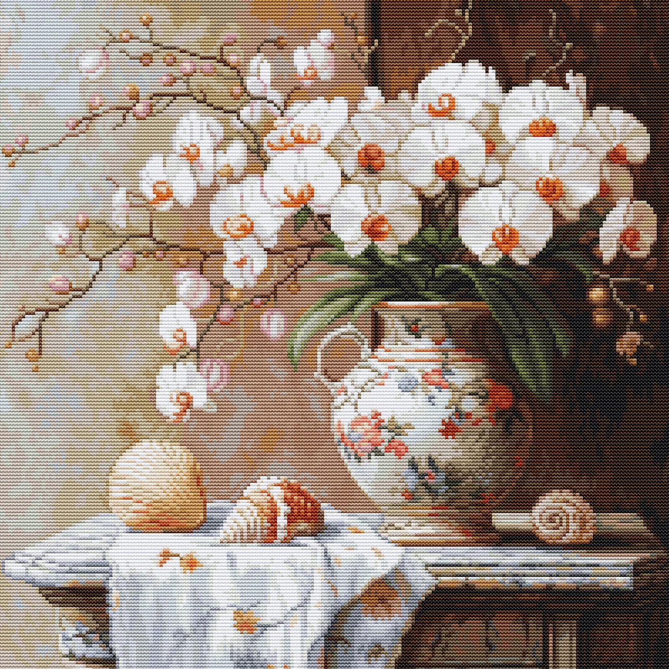 The Elegance of the Orchid - Cross Stitch Kit