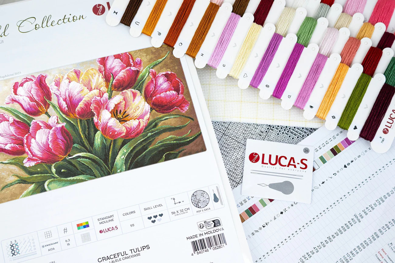 Graceful Tulips - Cross Stitch Kit 