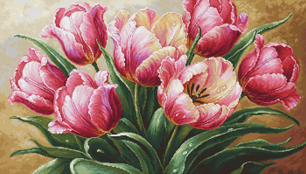 Graceful Tulips - Cross Stitch Kit 