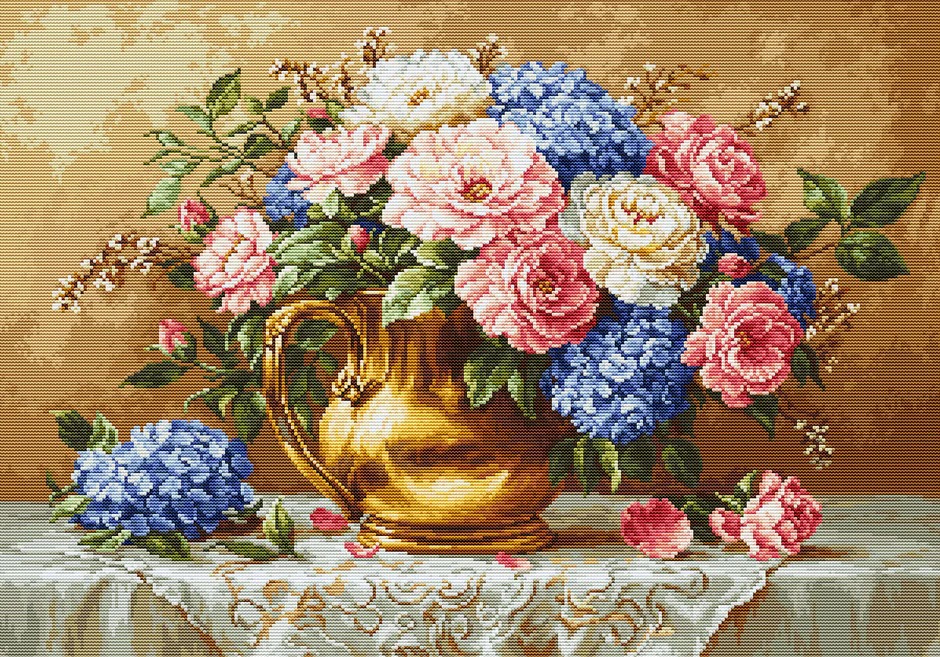 Golden Bloom - Cross Stitch Kit