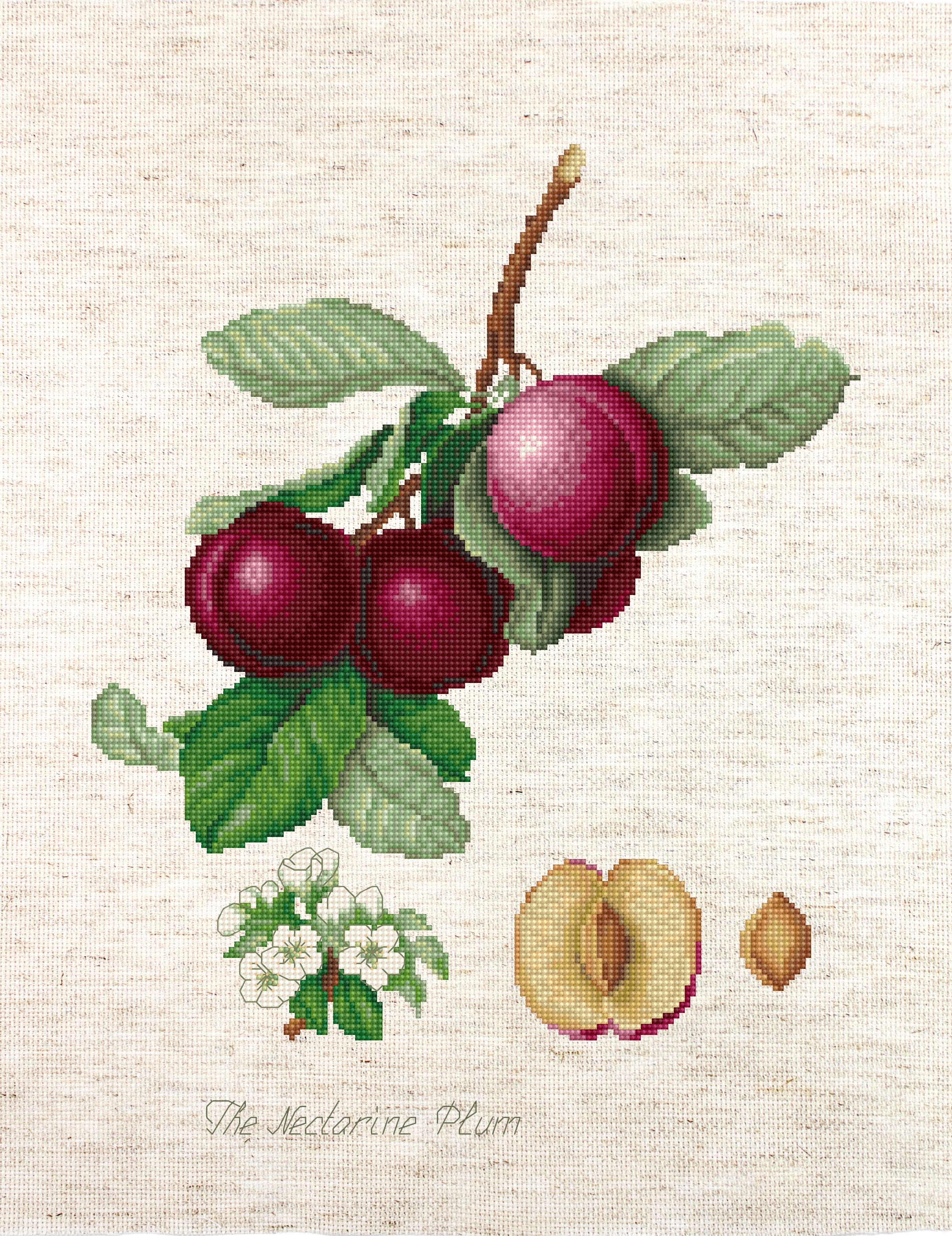 The Nectarine Plum - Cross Stitch Kit