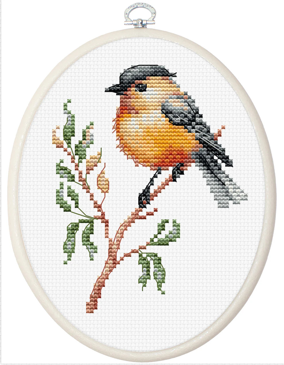 Bird On The Branch - Cross Stitch Kit with Hoop 