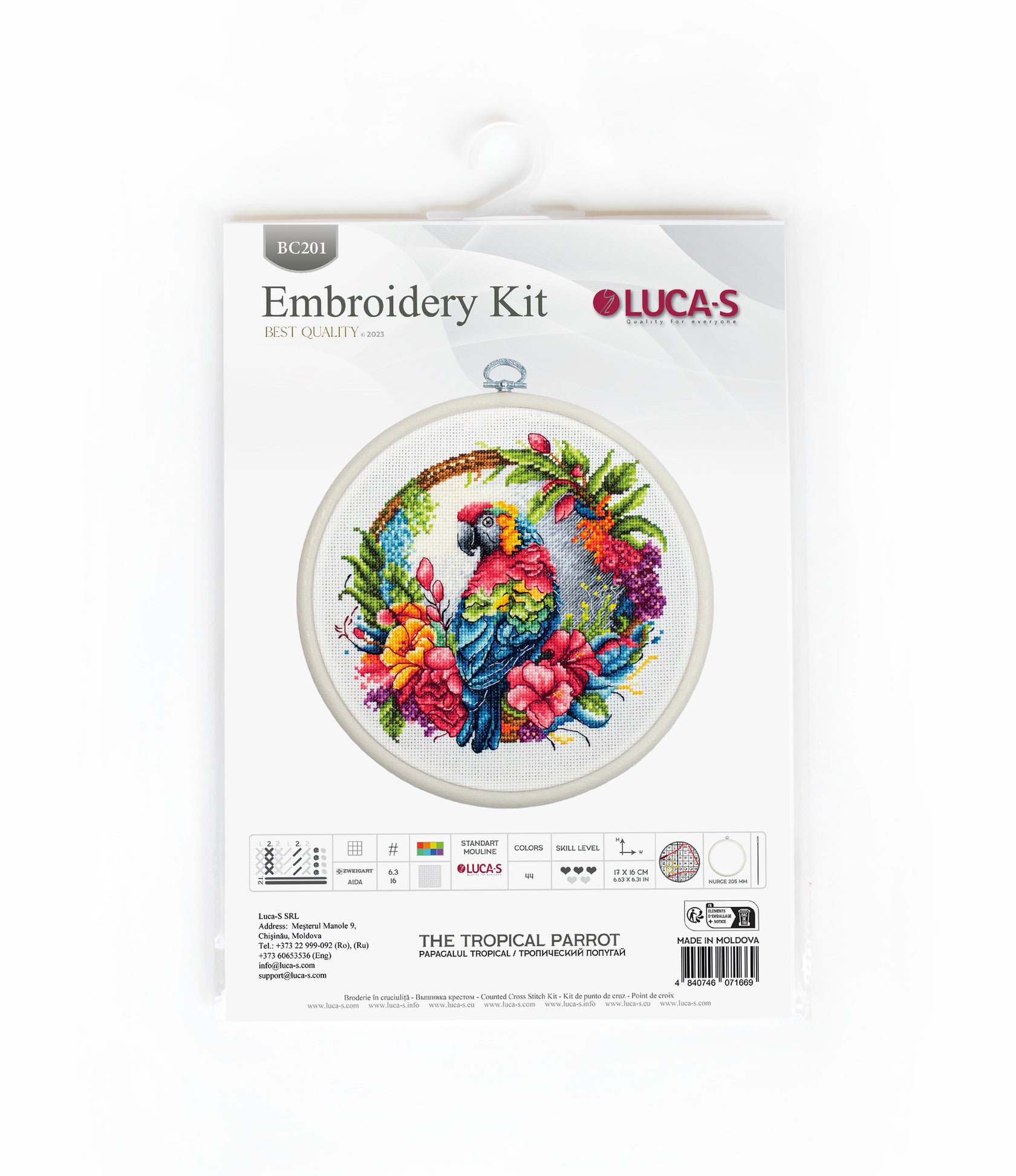The Tropical Parrot - Cross Stitch Kit