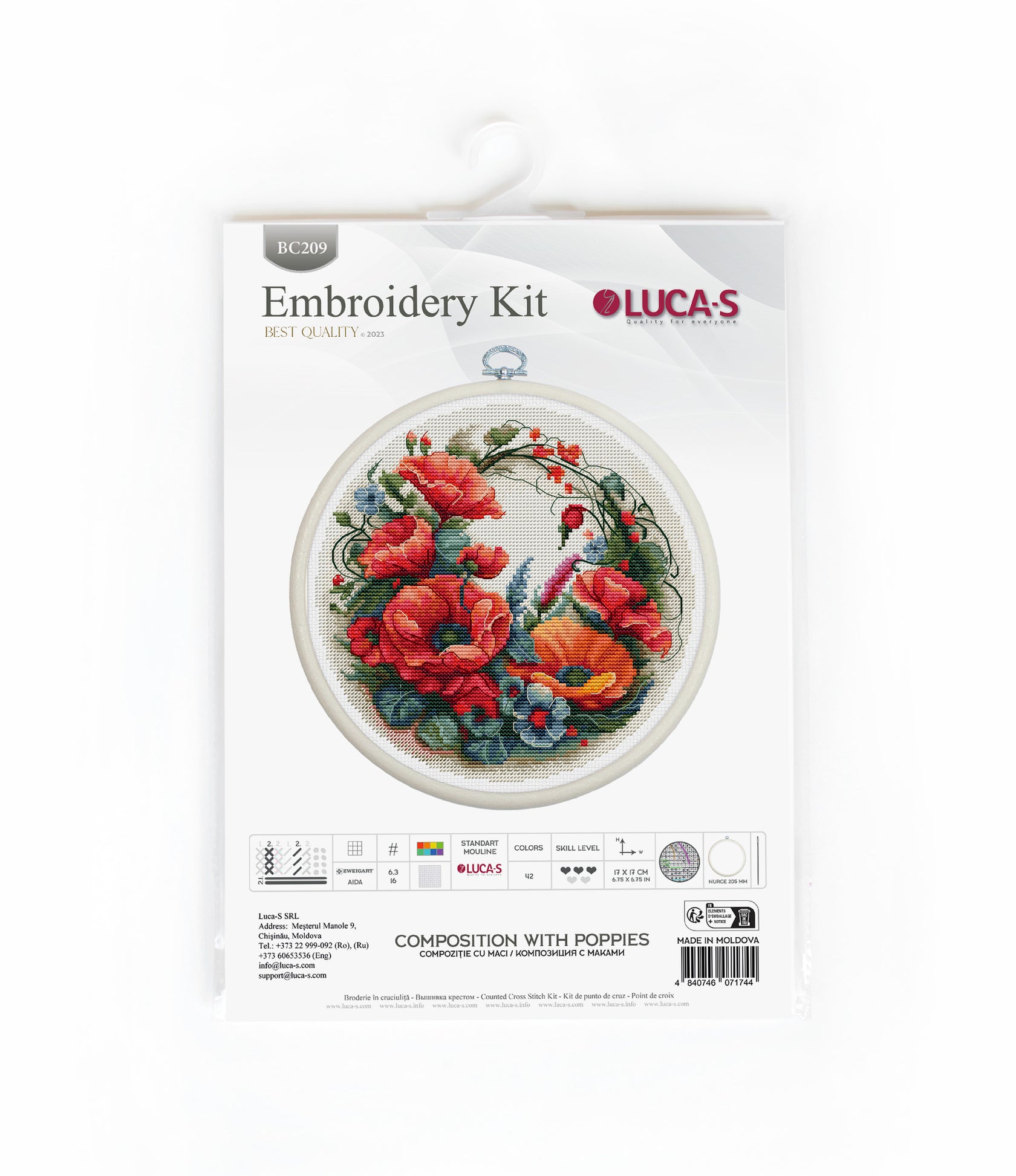 Composition With Poppies - Cross Stitch Kit