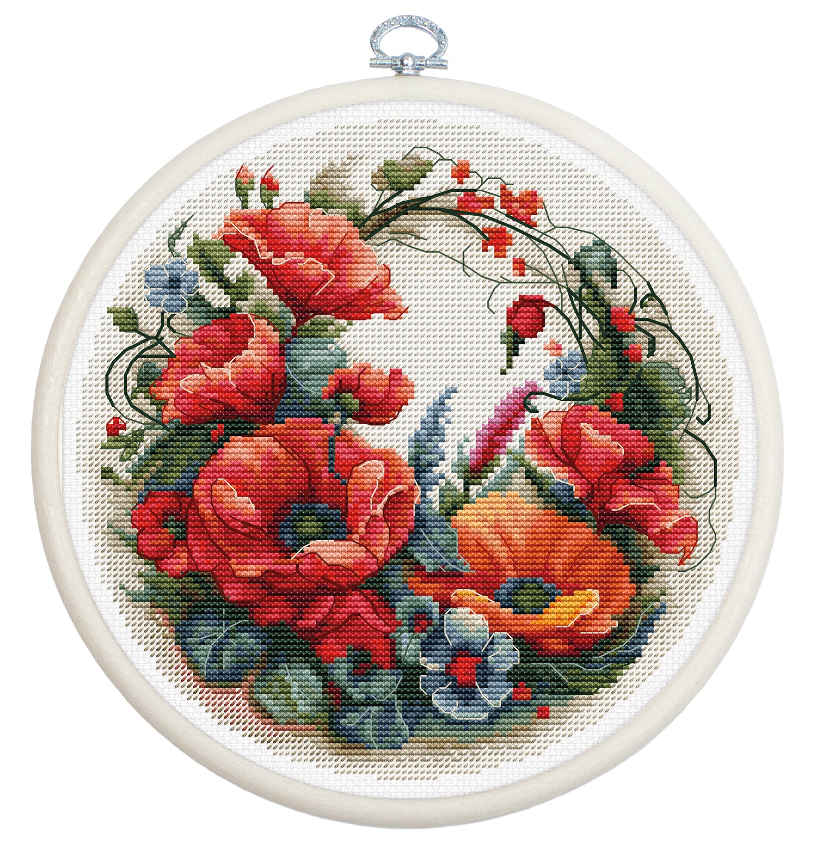 Composition With Poppies - Cross Stitch Kit