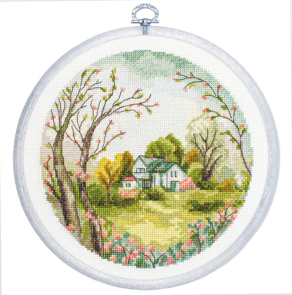 The Spring - Cross Stitch Kit with Hoop Included 