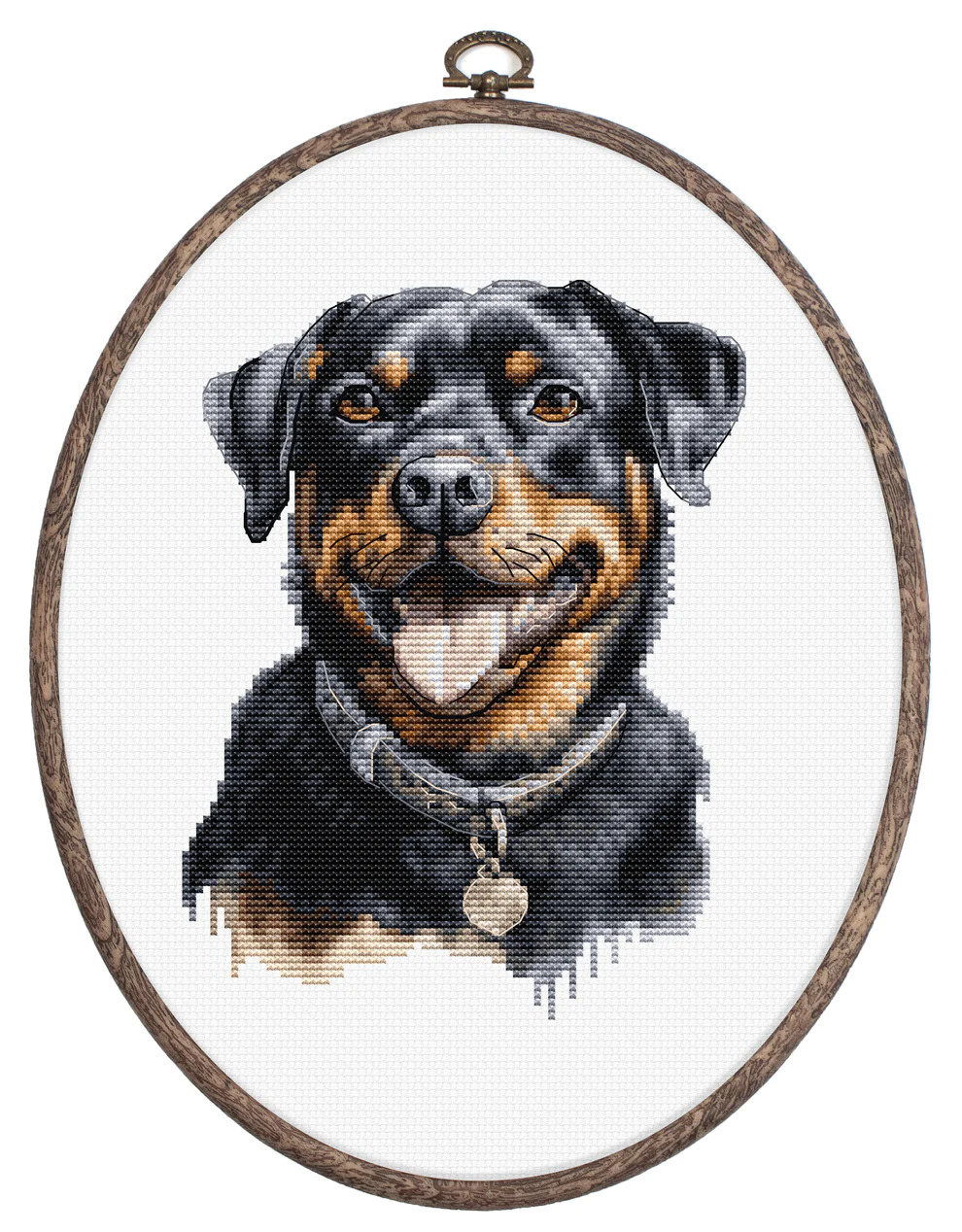 Rottweiler - Cross Stitch Kit with Hoop