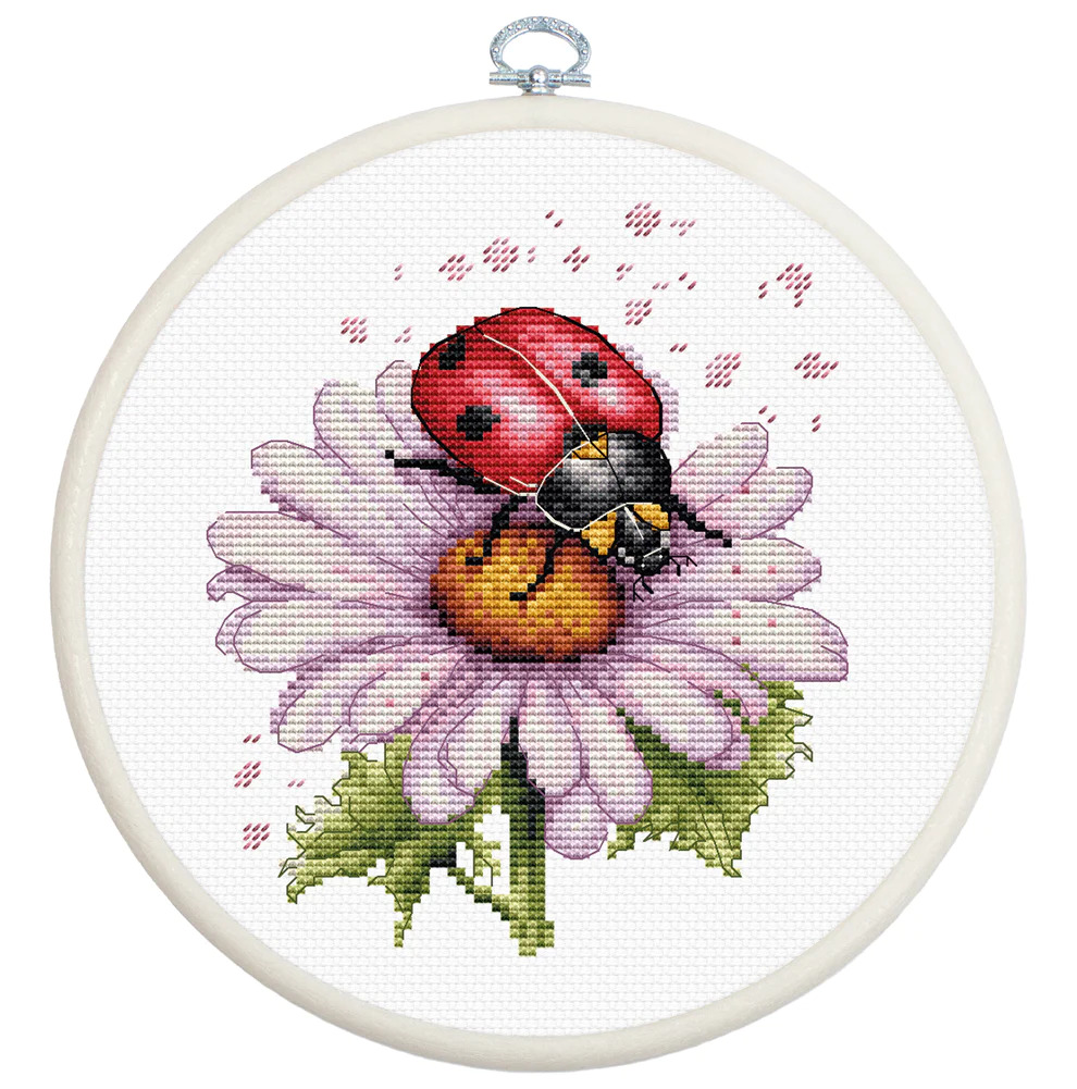 Field Flower - Cross Stitch Kit with Hoop  