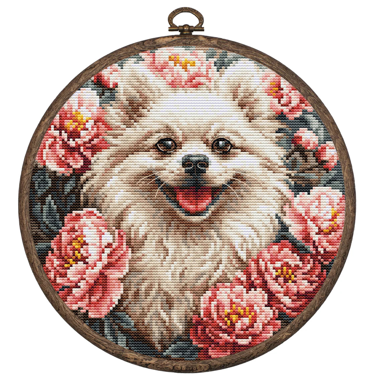 Spitz - Cross Stitch Kit with Hoop Included