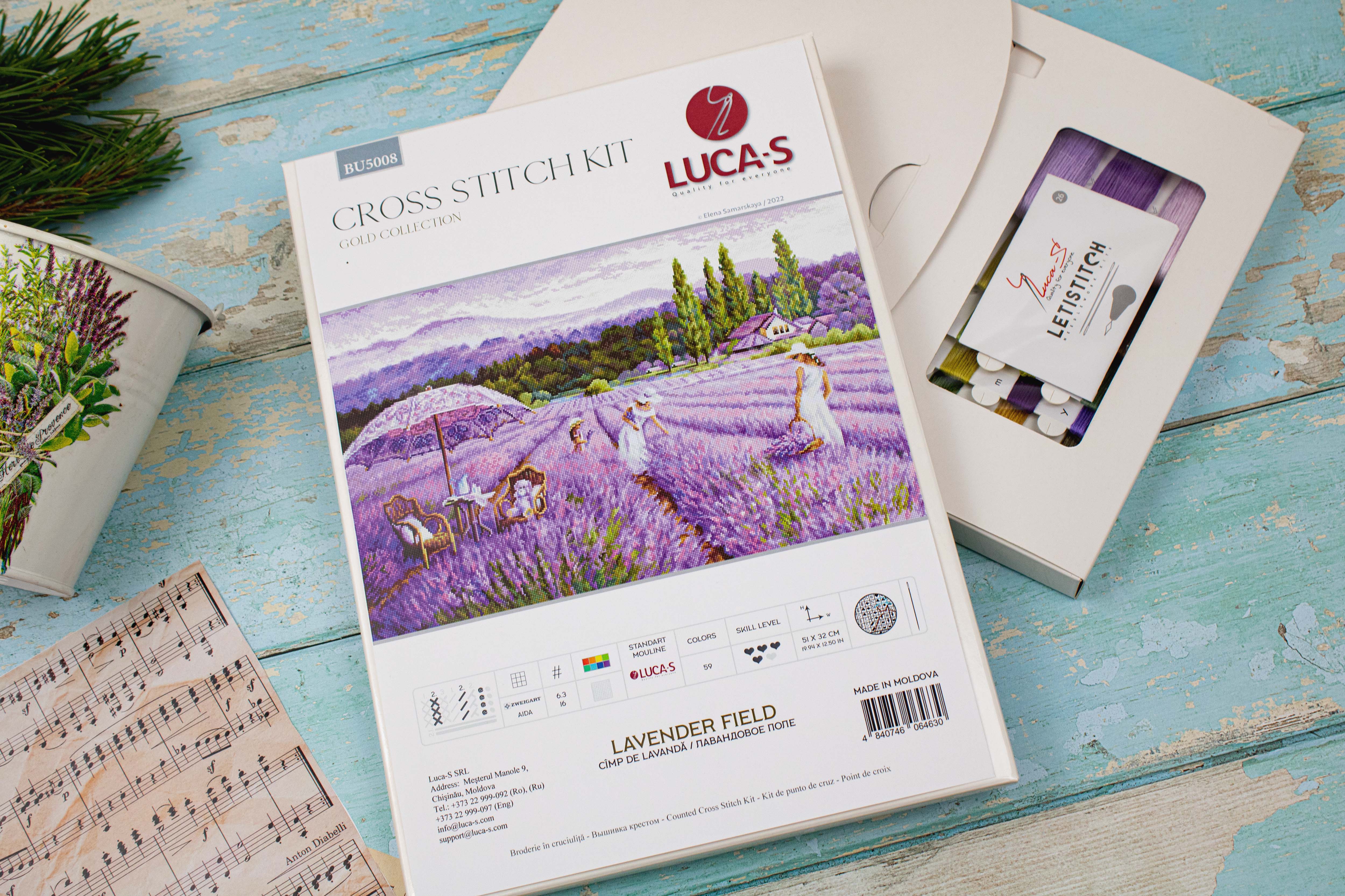 Lavender field - Cross Stitch Kit