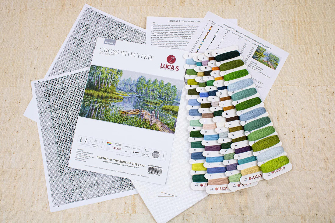 Birches at the Edge of the Lake - Cross Stitch Kit