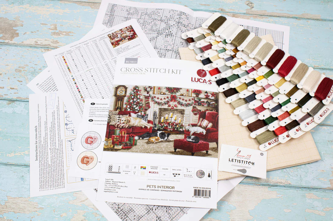 Christmas Pets Interior - Cross Stitch Kit