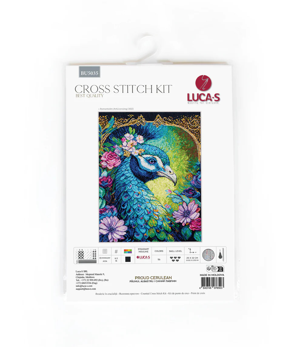 Proud Cerulean - Cross Stitch Kit 