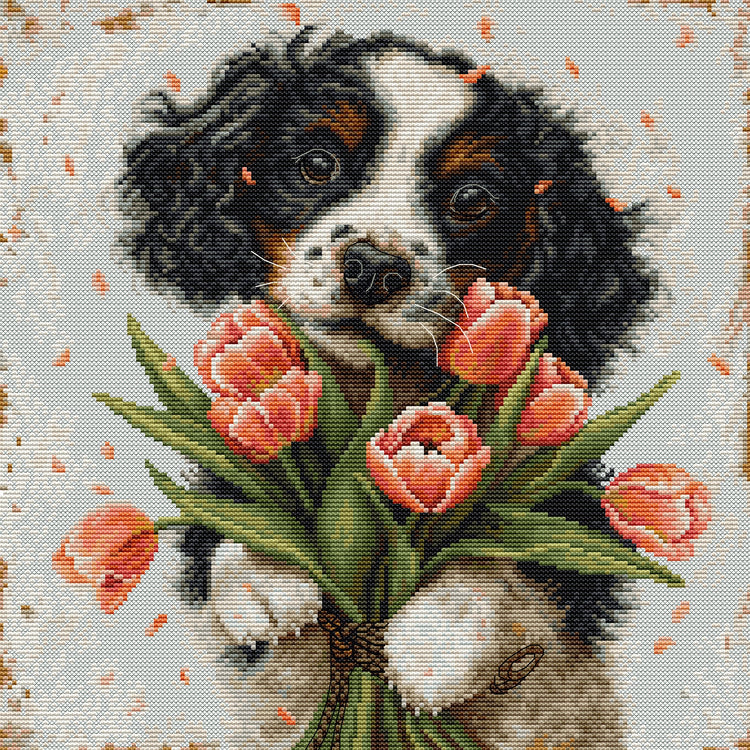 The Cocker Spaniel Puppy - Cross Stitch Kit