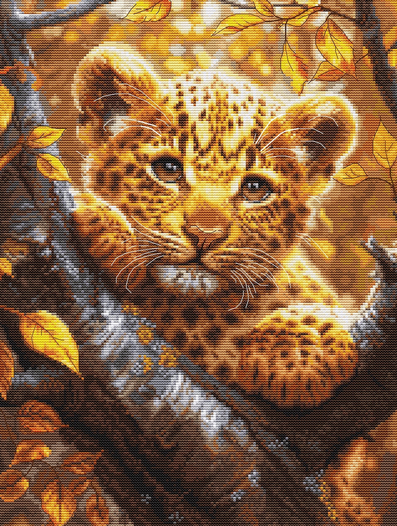 Leopard Cub at Sunrise - Cross Stitch Kit