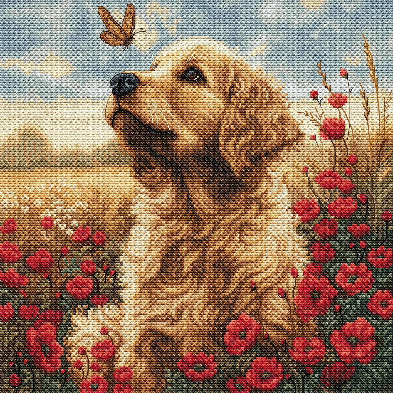 Meeting in the Flowering Field - Cross Stitch Kit 
