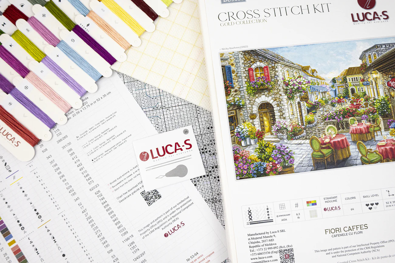 Fiori Caffes - Cross Stitch Kit