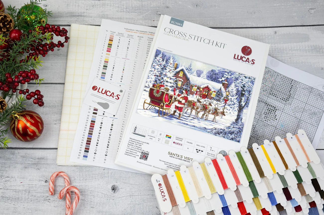 Santa's Visit - Christmas Cross Stitch Kit